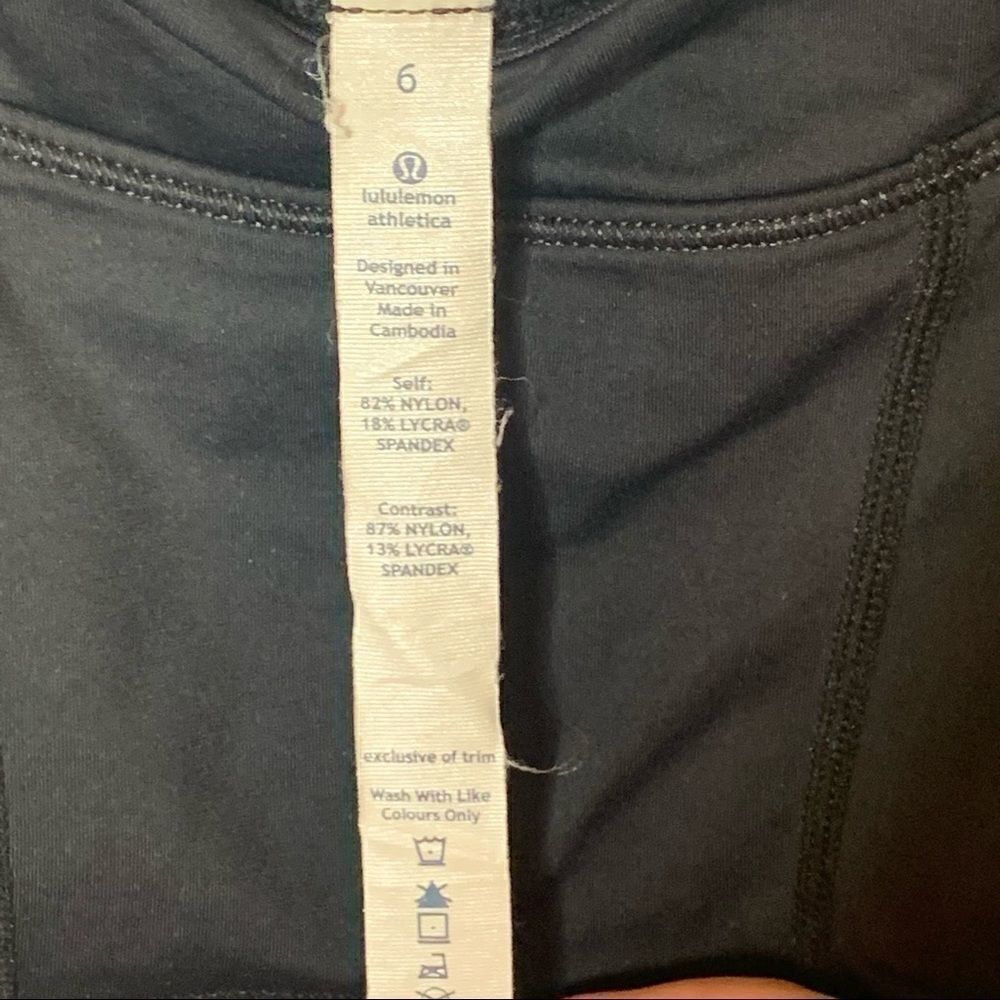 Lululemon Tank Top Black Elevate Adjustable Cinch Waist Womens Size 6 Gym Yoga - Picture 6 of 7